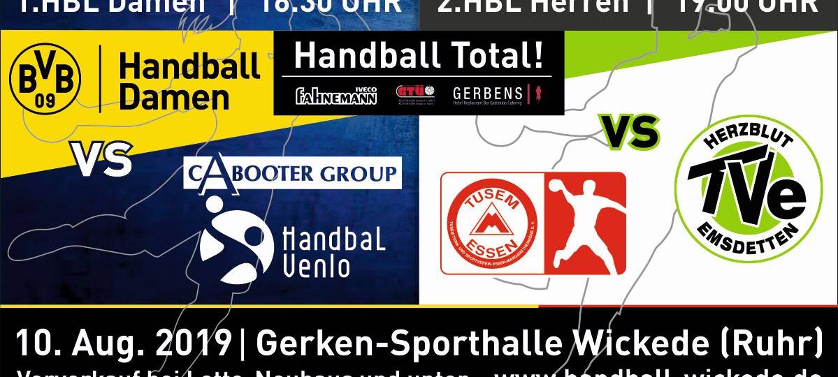 "Handball Total!" - Spitzenhandball am 10.08. in der Wickeder Gerken-Sporthalle