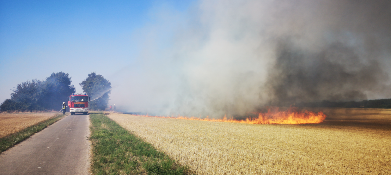 In Geseke - Ehringerfeld brannte ein Feld