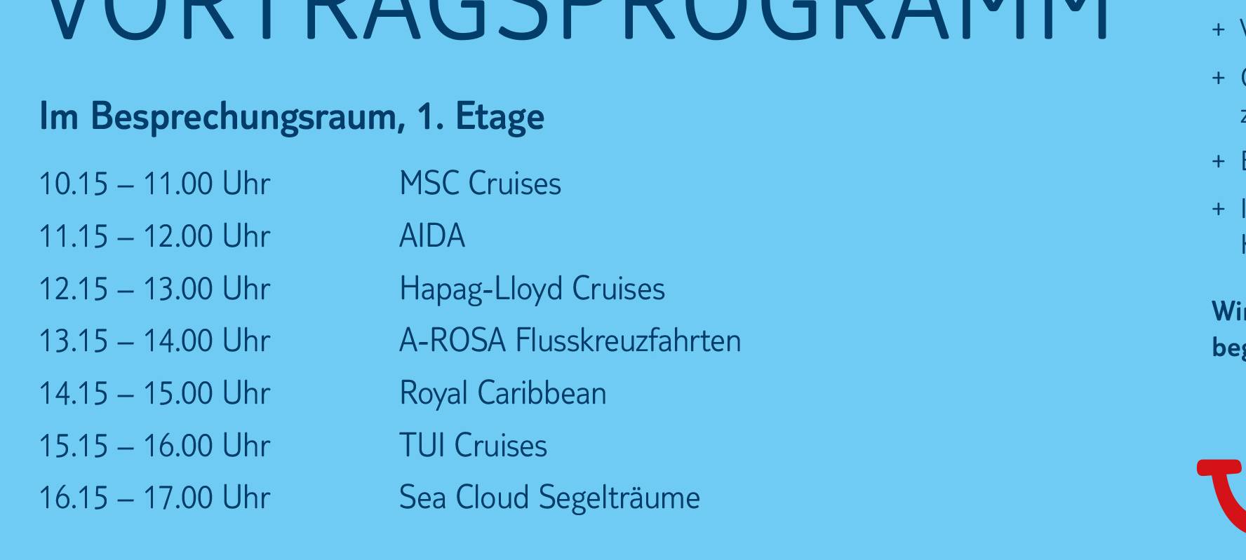 1. Soester Kreuzfahrtmesse im Ford Center Soest made by TUI in Soest