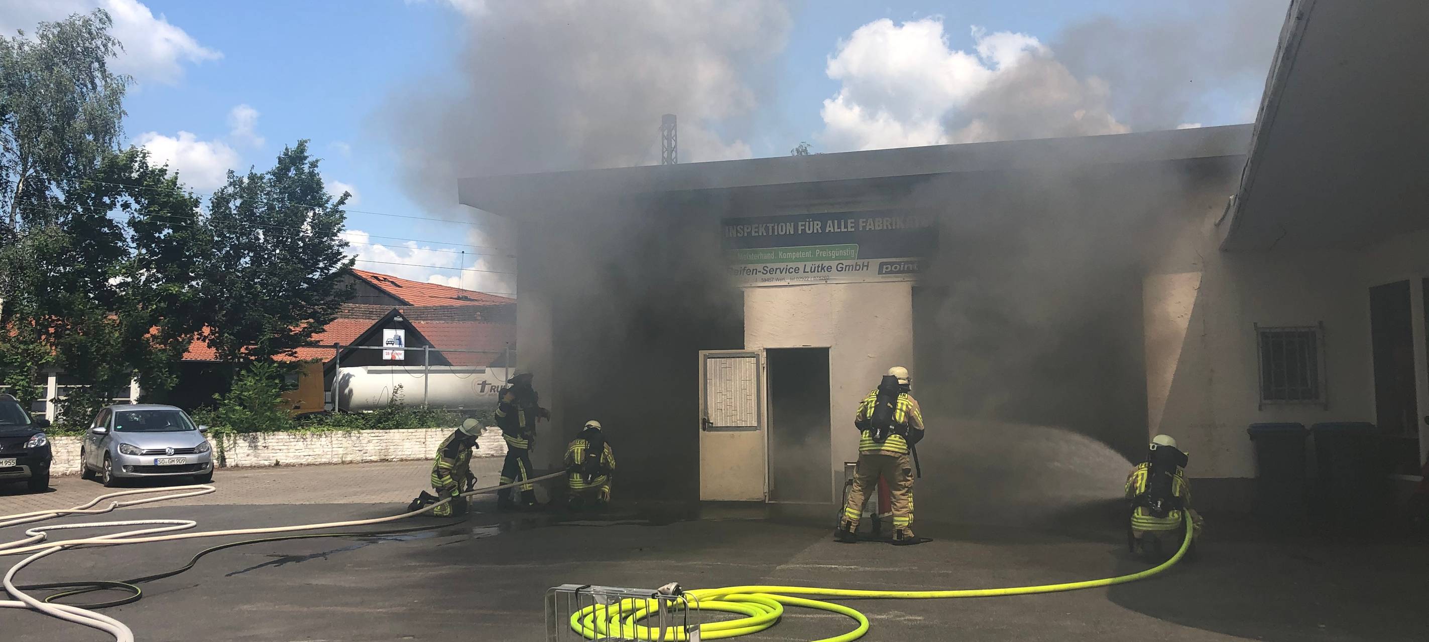 Werkstattbrand in Werl
