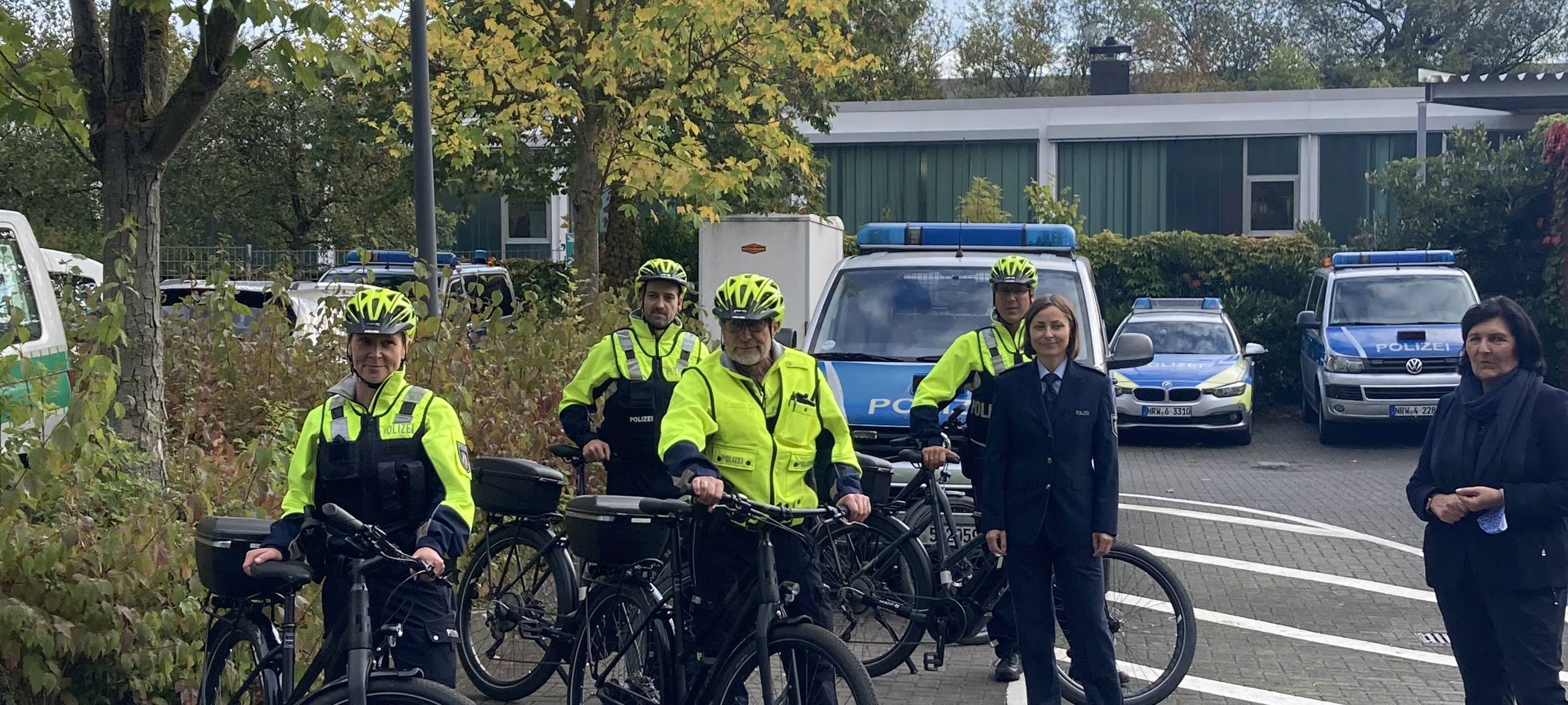 Polizei ist jetzt auf Fahrrädern unterwegs