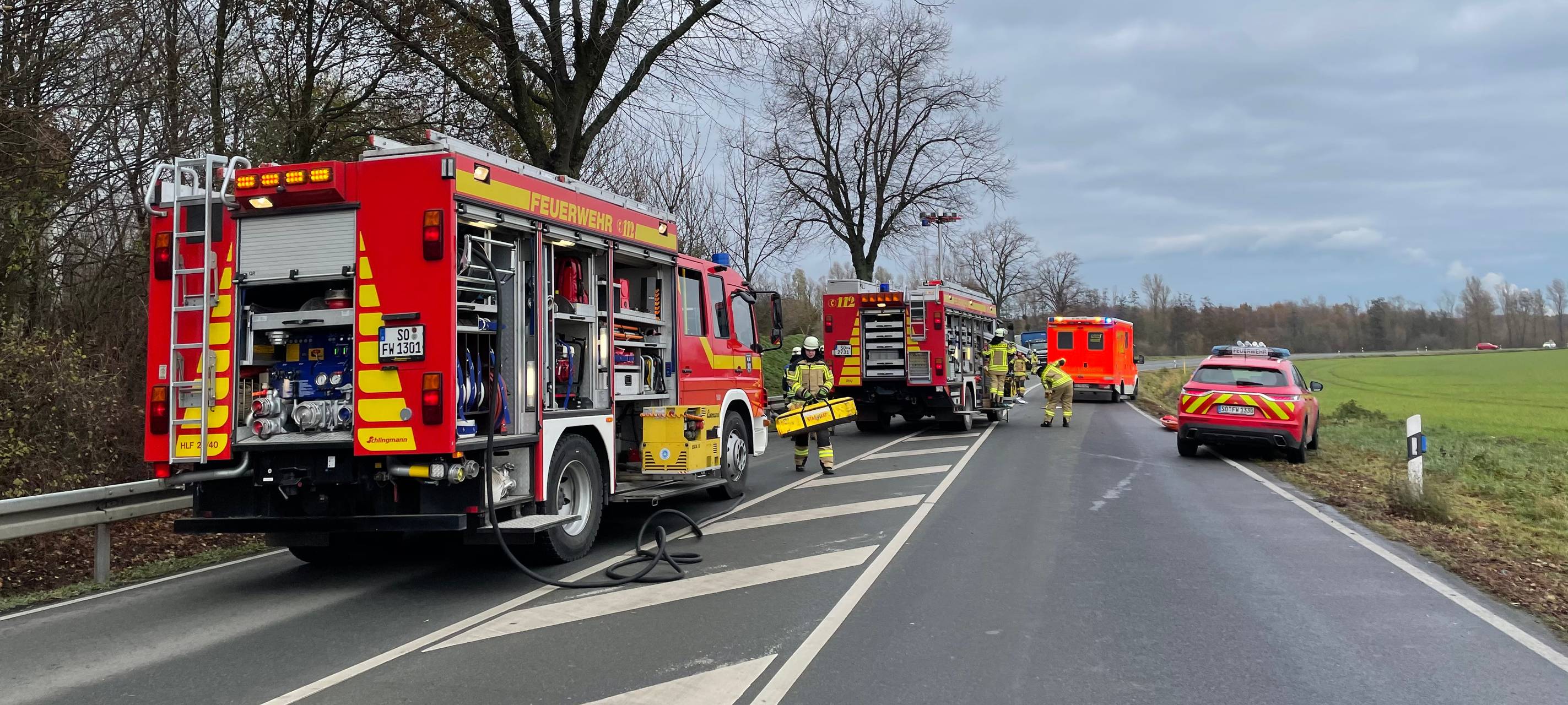 Unfall zwischen Scheidigen und Werl