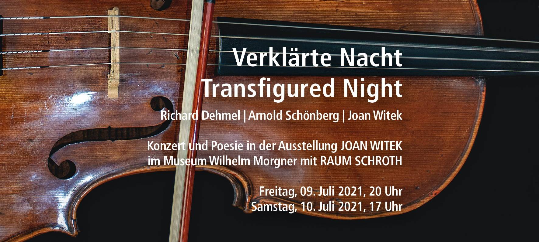 Verklärte Nacht: Konzert und Poesie in der Ausstellung JOAN WITEK