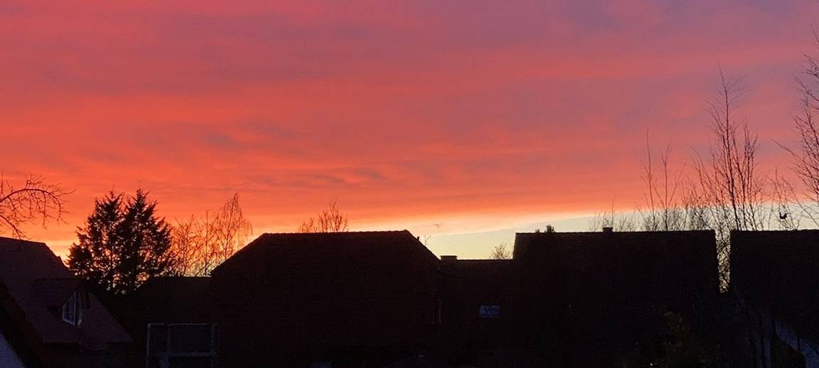 Sonnenuntergang am Donnerstag, 17. März