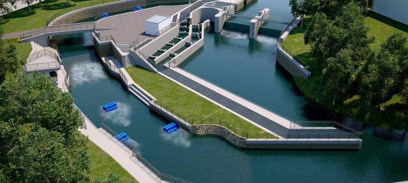 Baustart für Wehrkomplex Stiftsmühle