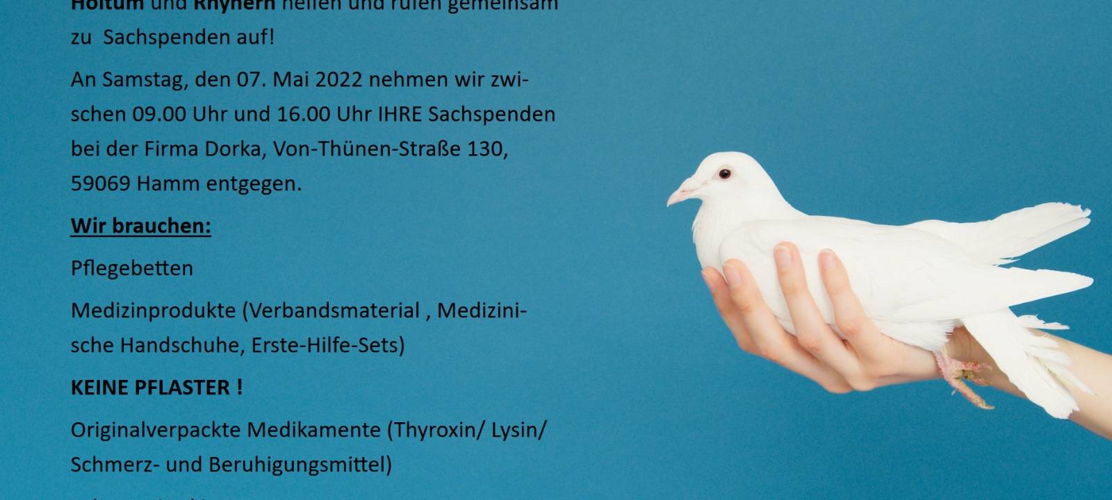 "Holtum hilft" braucht eure Unterstützung