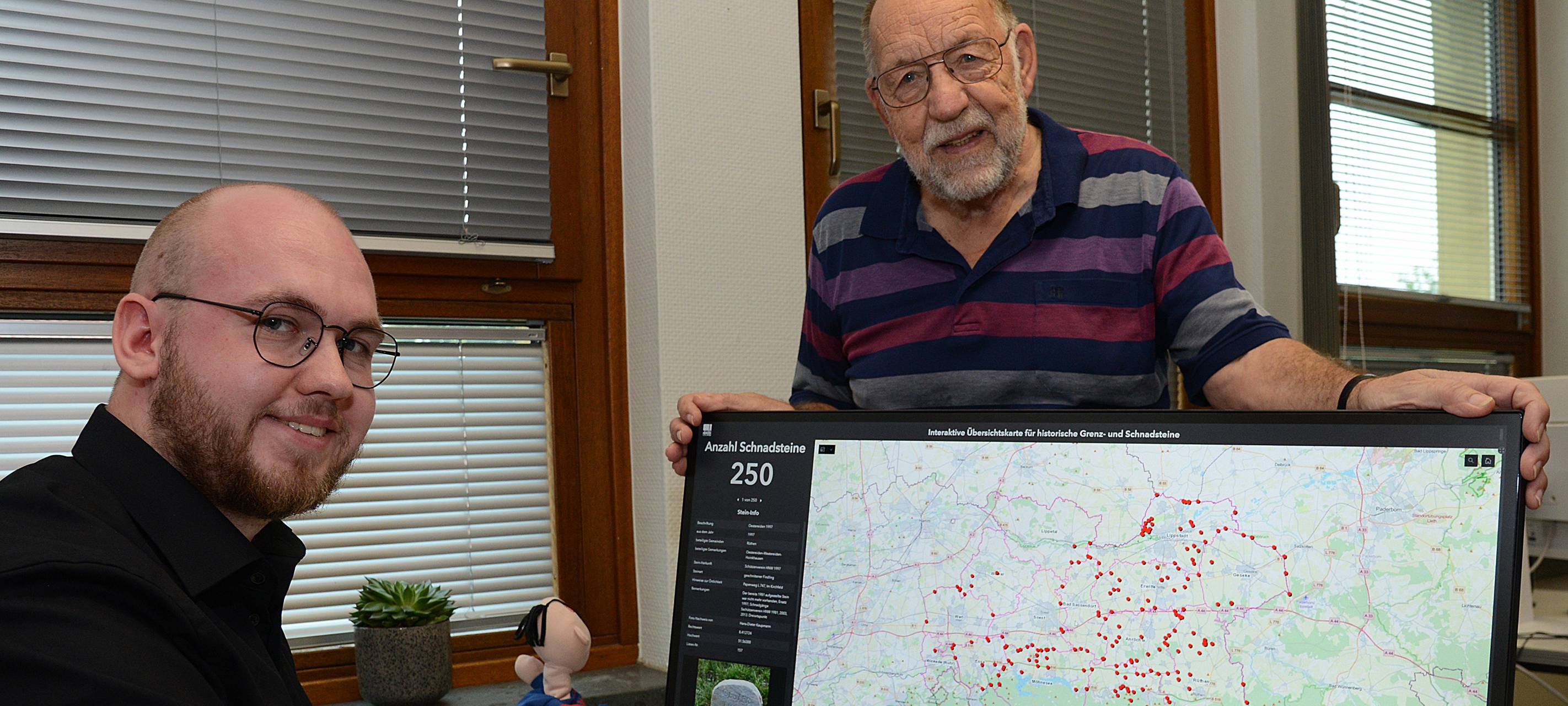 Interaktive Schnadsteinkarte online