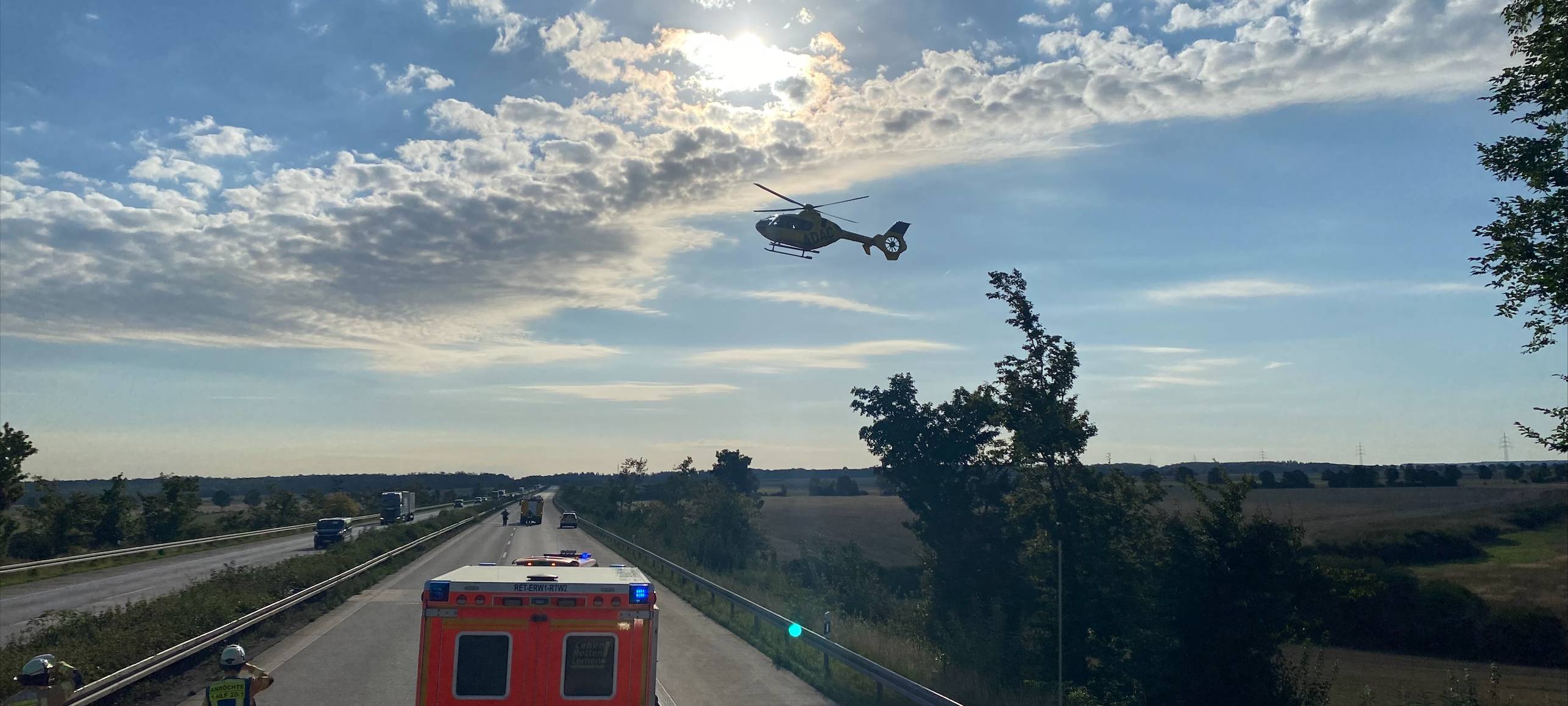 Unfall auf der A44 zwischen Erwitte / Anröchte und Geseke