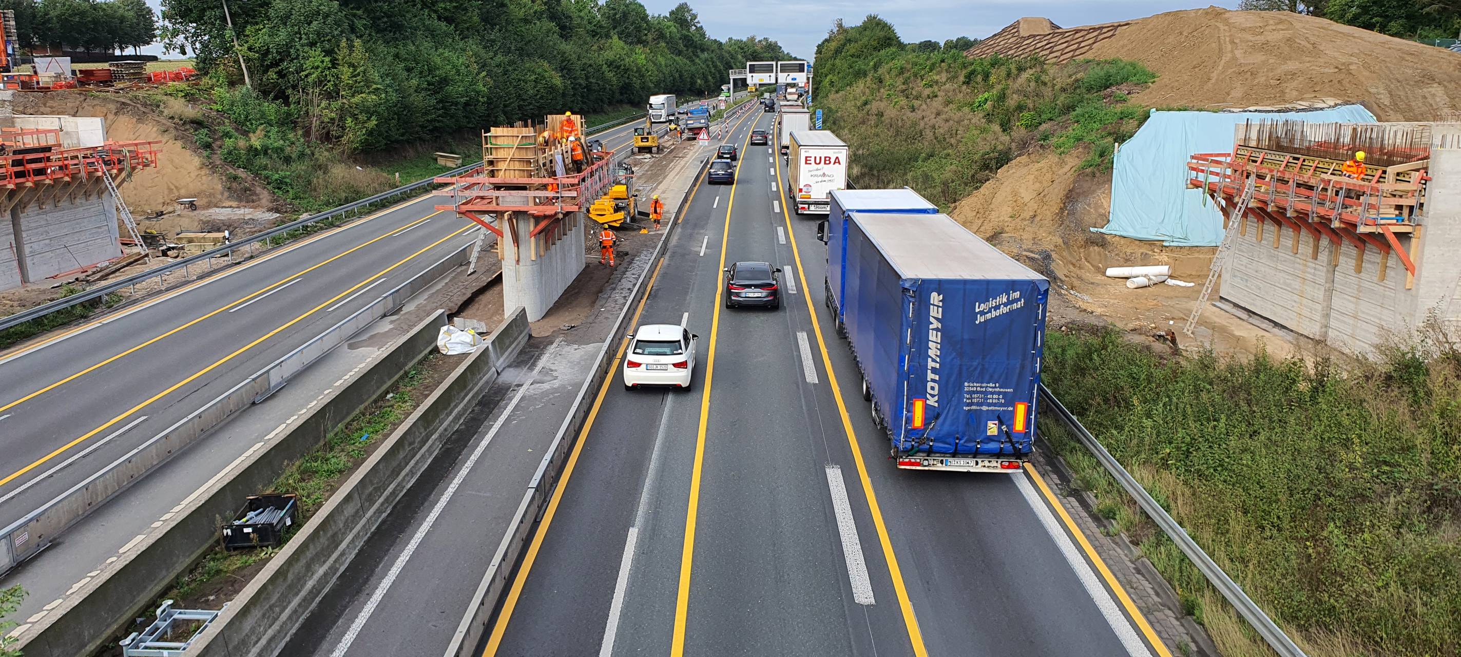 Die Bauarbeiten auf der A44 sollen hauptsächlich nachts stattfinden.