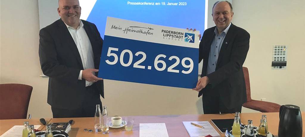 Der Flughafen Paderborn/Lippstadt freut sich über mehr als 500.000 Fluggäste im Jahr 2022.