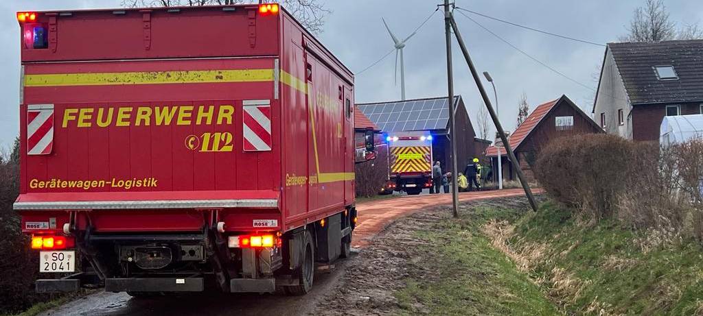 Öl-Unfall in Werl-Oberbergstraße