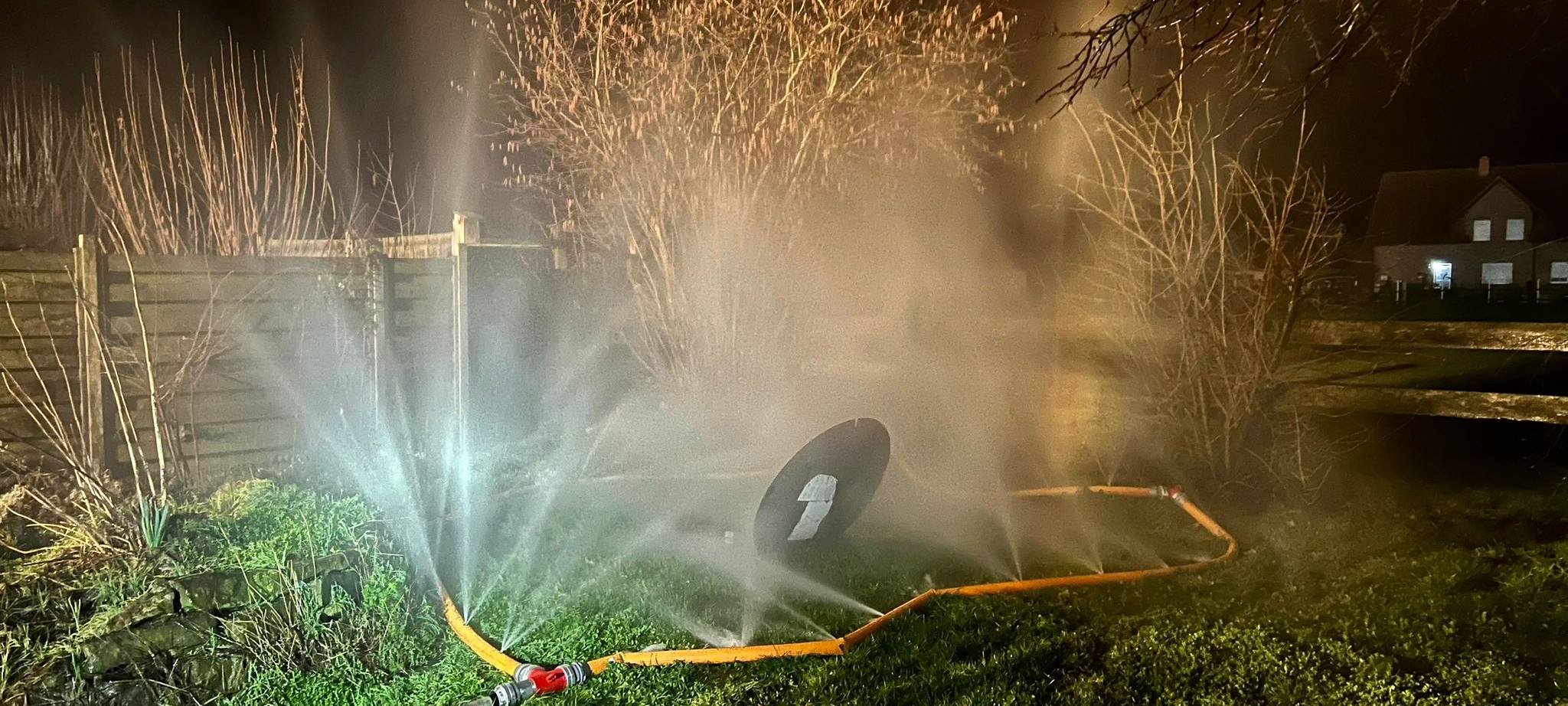 Die Feuerwehr Werl im Einsatz.