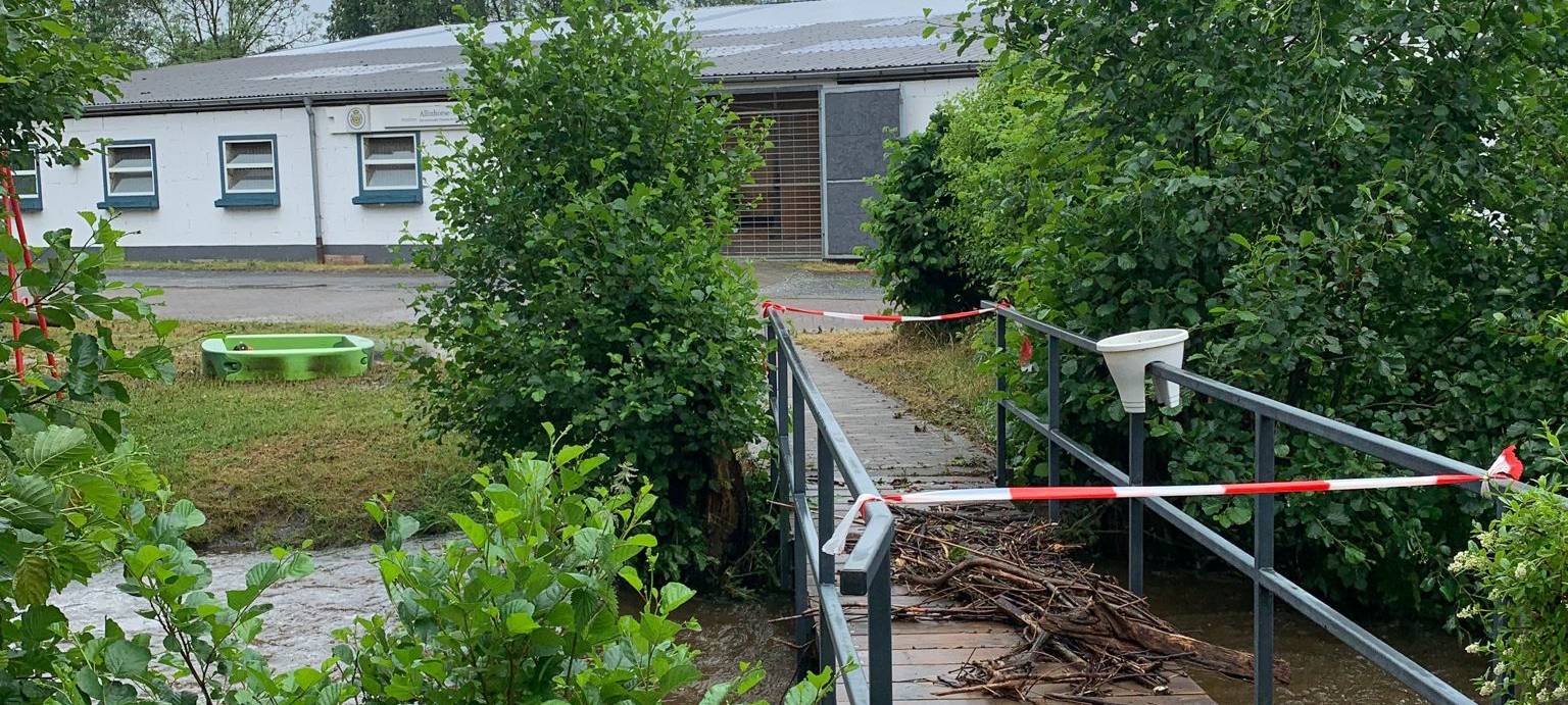 Am Ferienpark Bache wurden Teile der Wege abgesperrt