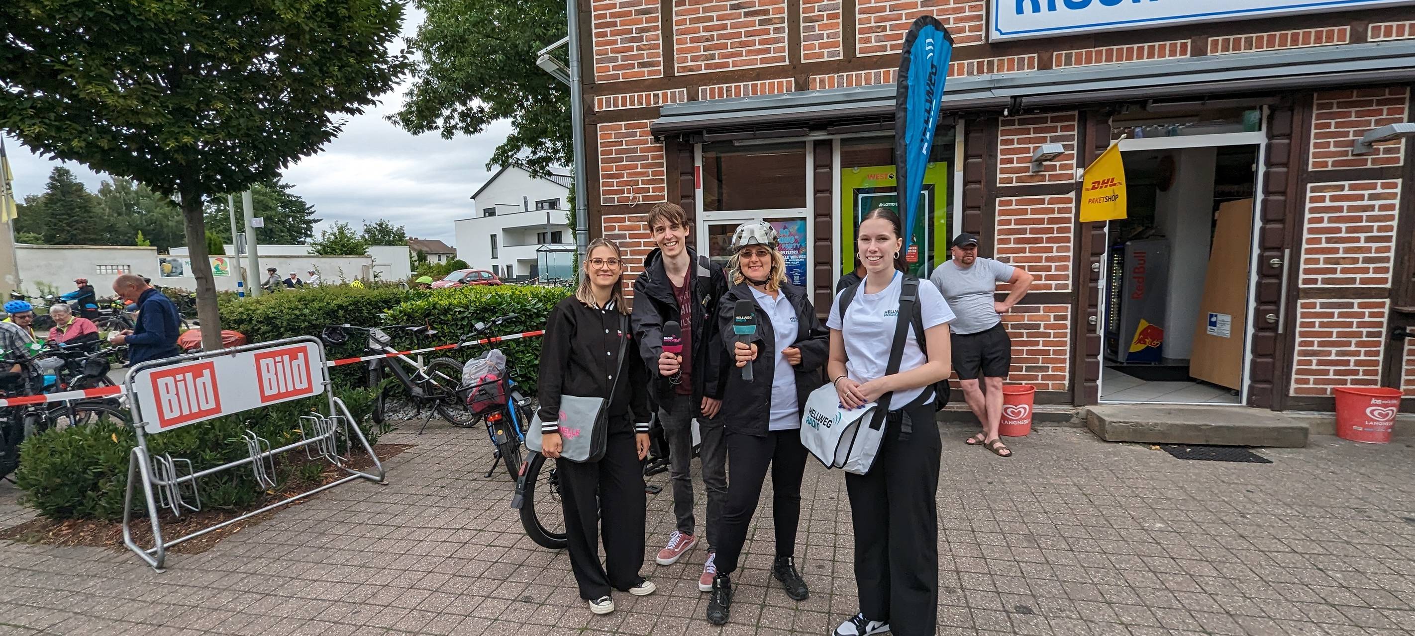 Radfahrer beim Sattelfest