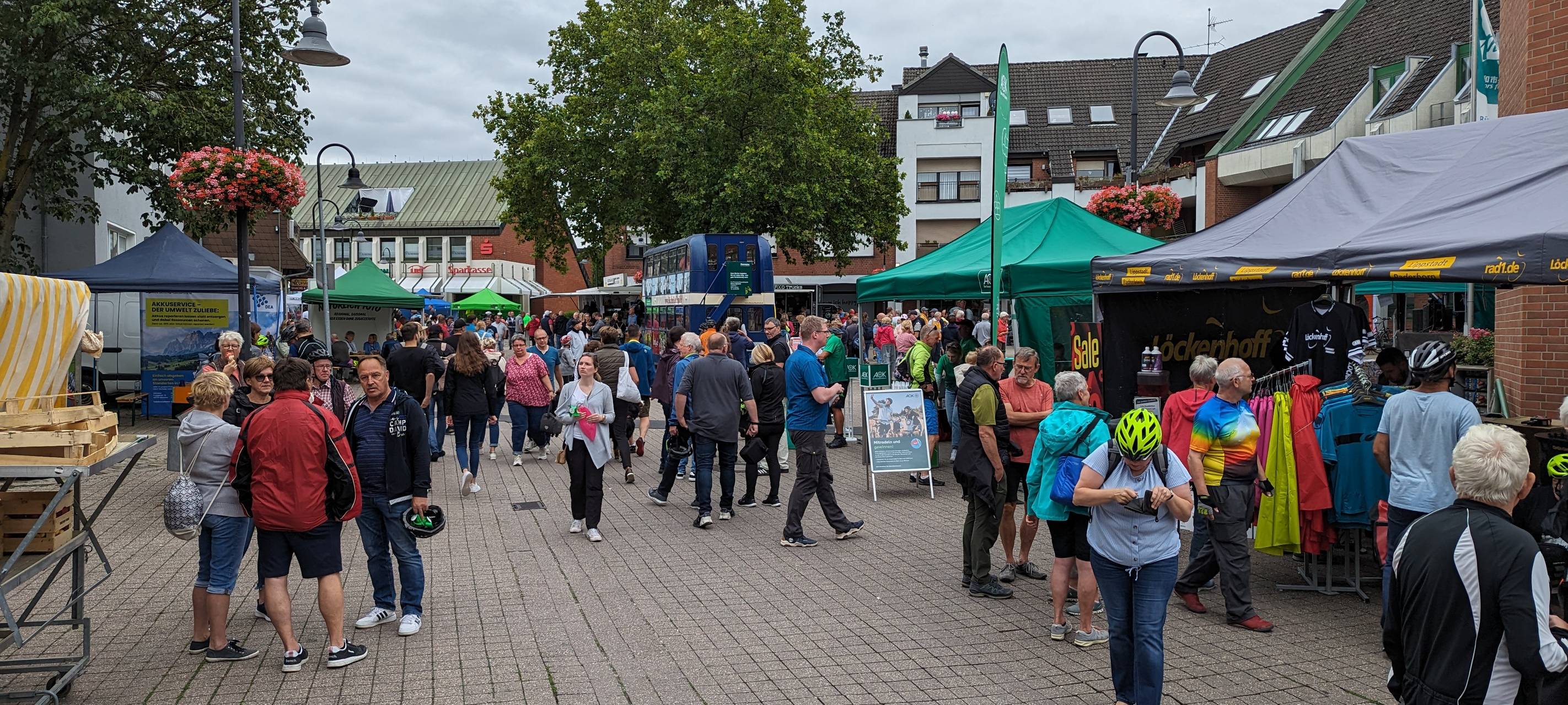 Radfahrer beim Sattelfest