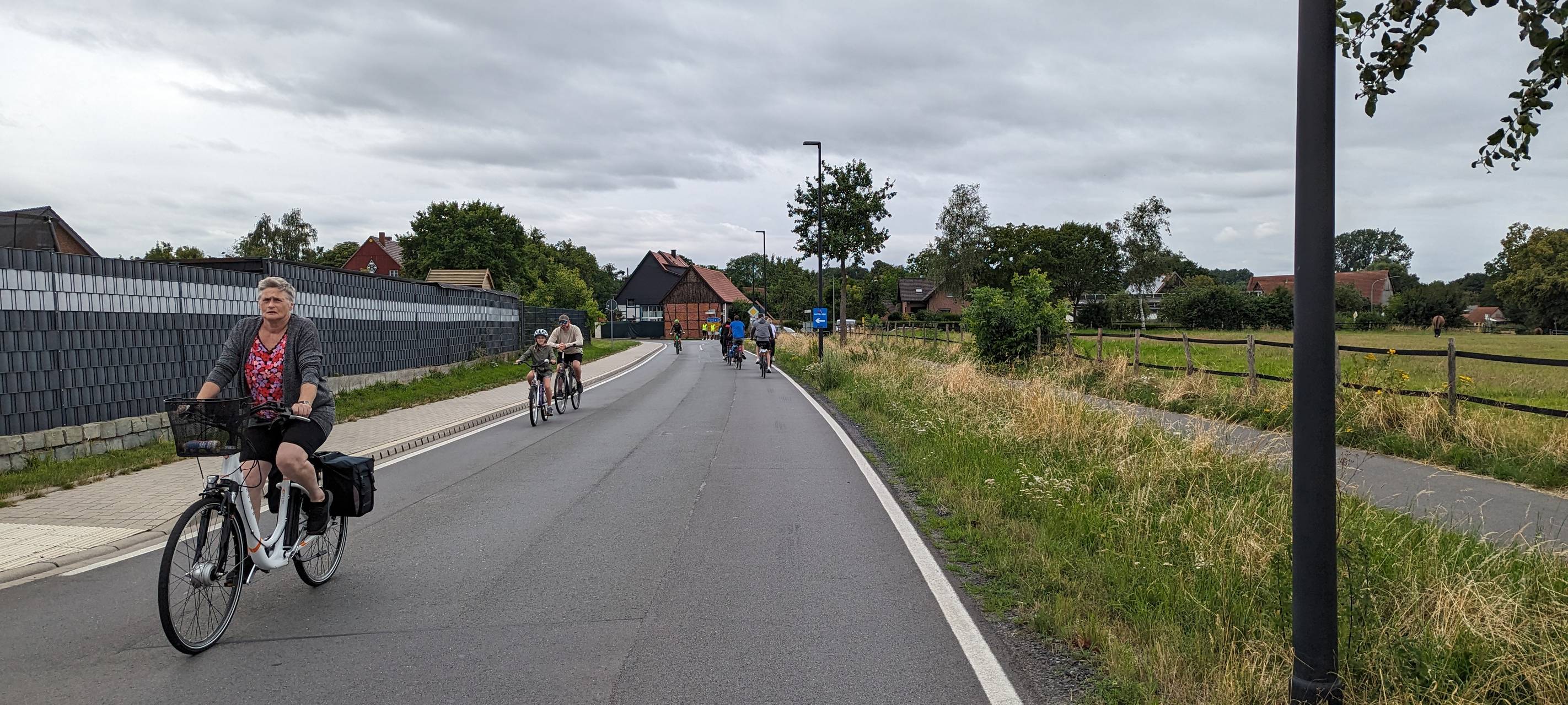 Radfahrer beim Sattelfest