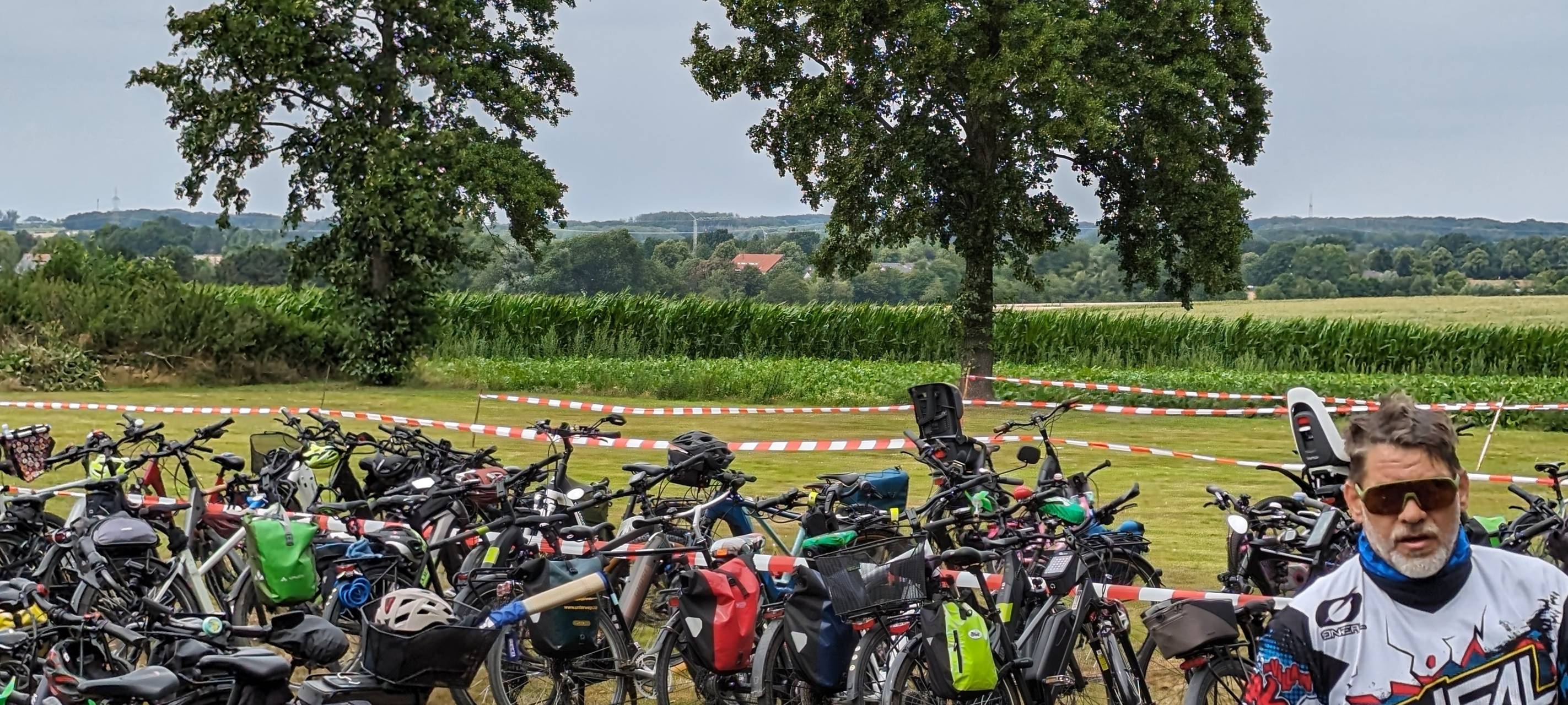 Radfahrer beim Sattelfest