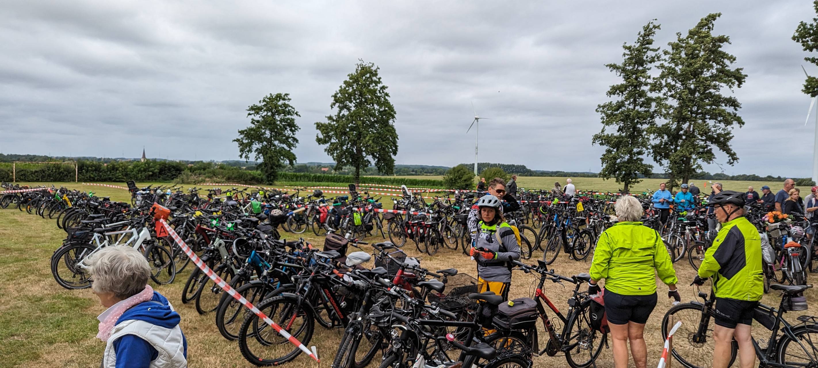 Radfahrer beim Sattelfest