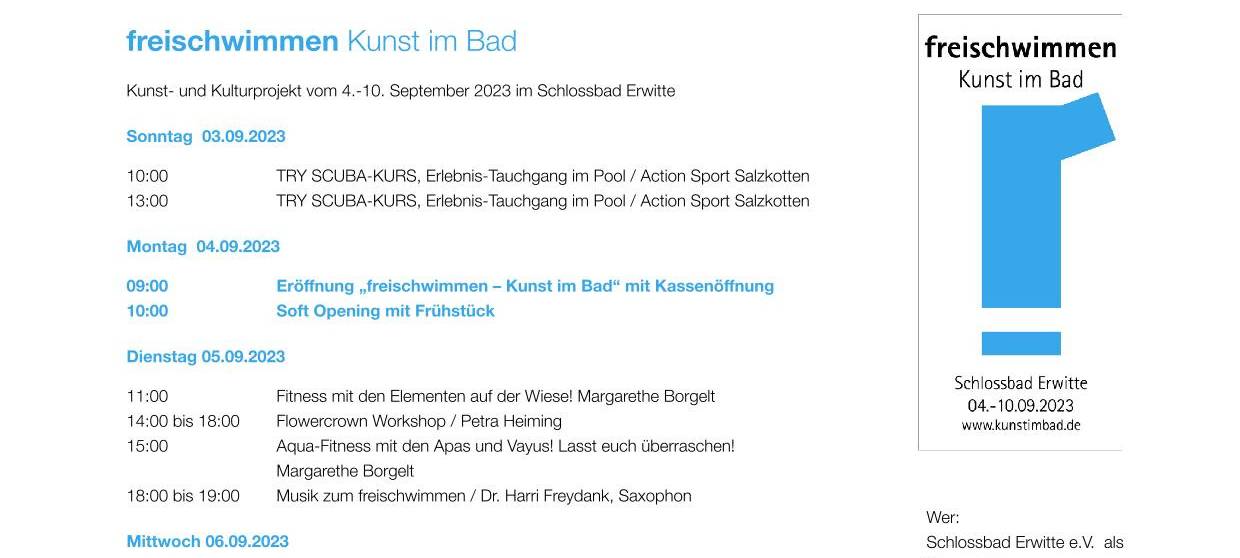 Kunstprojekt im Schlossbad Erwitte