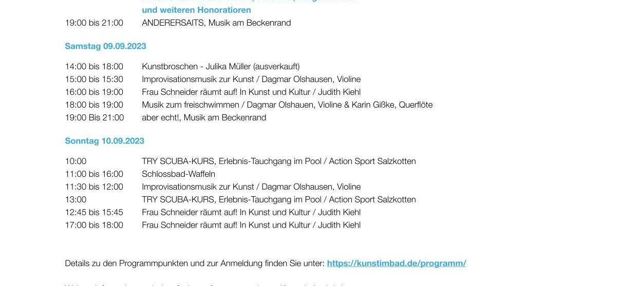 Kunstprojekt im Schlossbad Erwitte