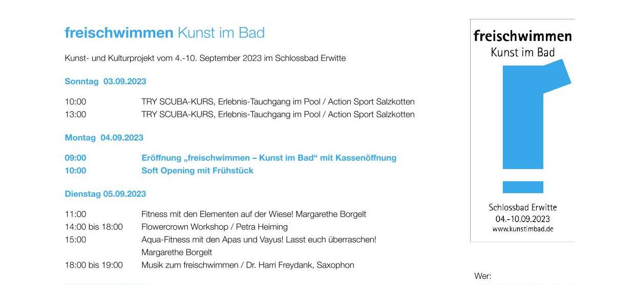 Schlossbad Erwitte wird zur Kunstausstellung