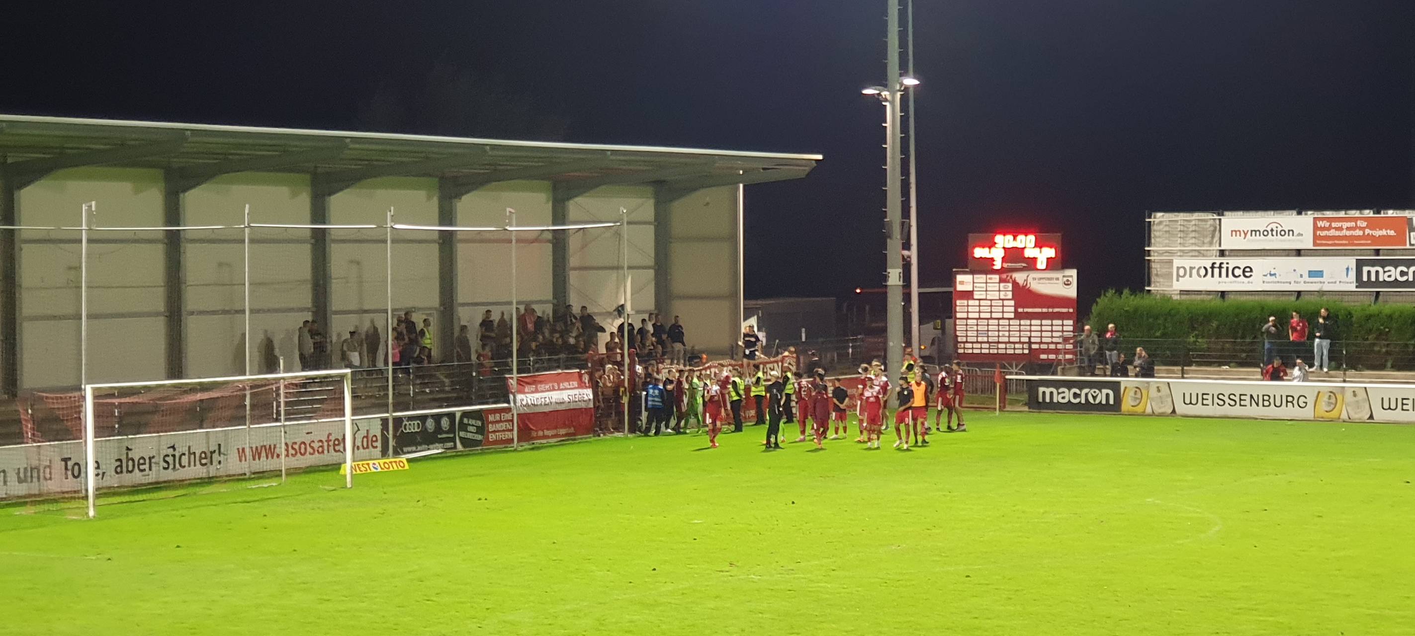 Rot-Weiß Ahlen nach der deutlichen Niederlage beim SV Lippstadt am 7. Spieltag der Saison 2023/24 in der Regionalliga West.