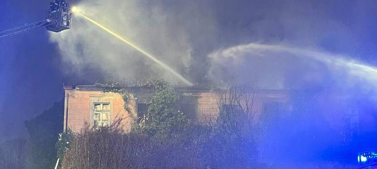 Großbrand an der Lippstädter Straße in Erwitte.