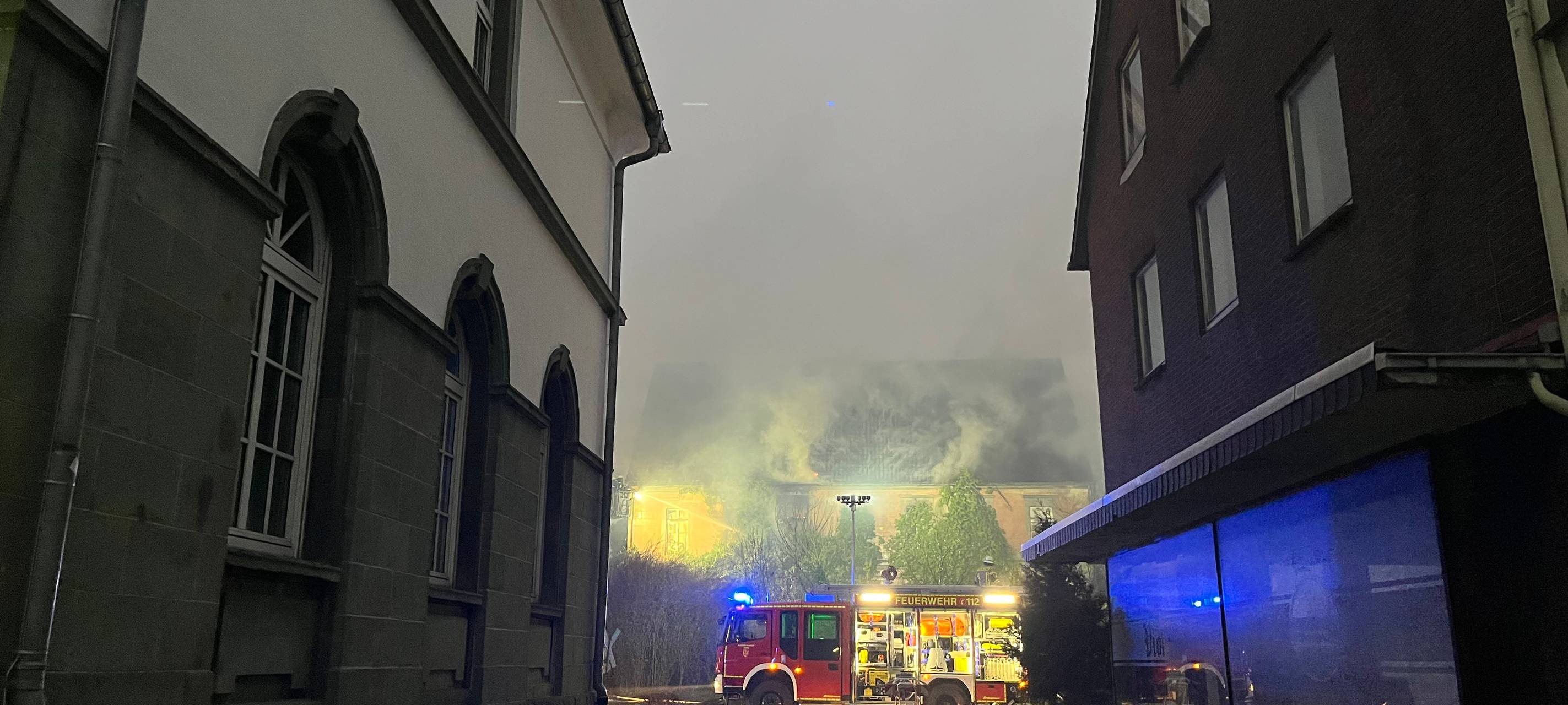 Großbrand an der Lippstädter Straße in Erwitte.