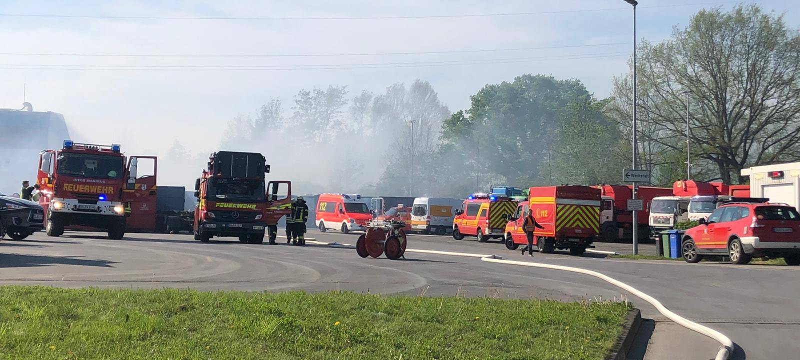 Brand bei Umweltservice in Soest