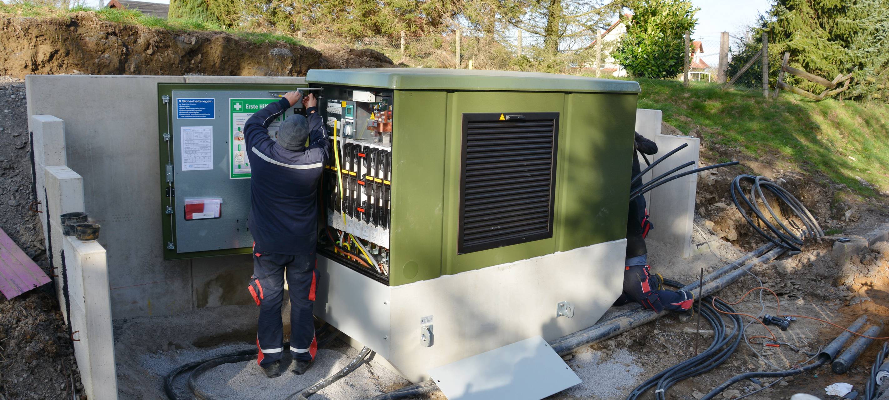 Eine neue Trafostation der Stadtwerke Soest steht in Müllingsen.