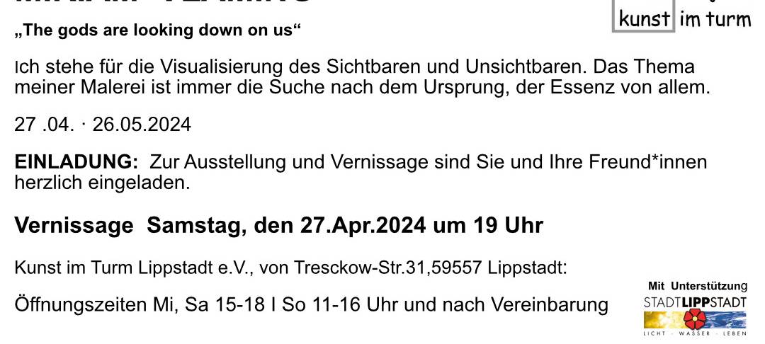 Vernissage "The gods are loocking down on us"
