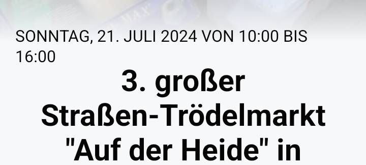 3. Straßen-Trödelmarkt "Auf der Heide" in Lippstadt-Esbeck