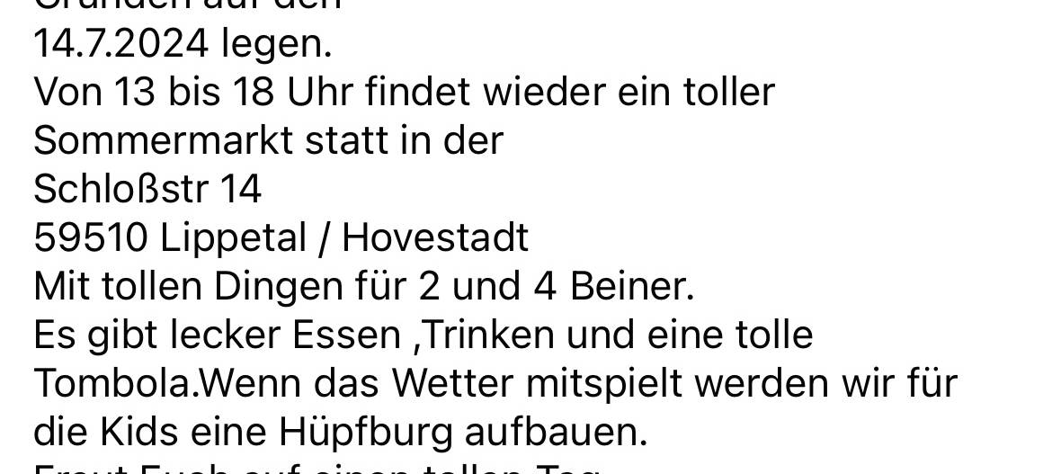 Sommerfest 2024 in Lippetal