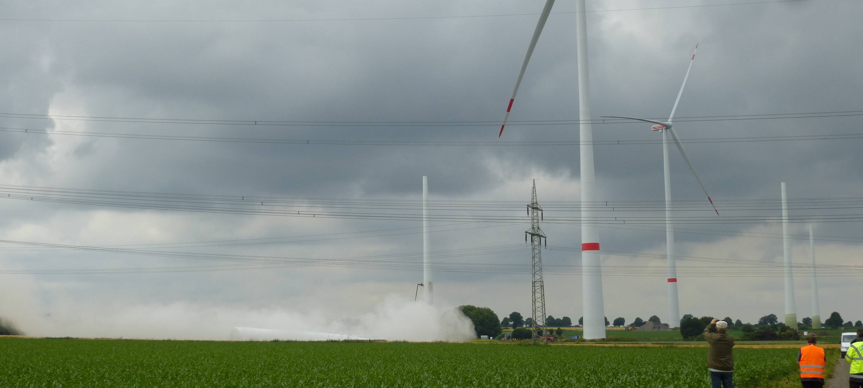Windrad bei Werl-Mawicke gesprengt