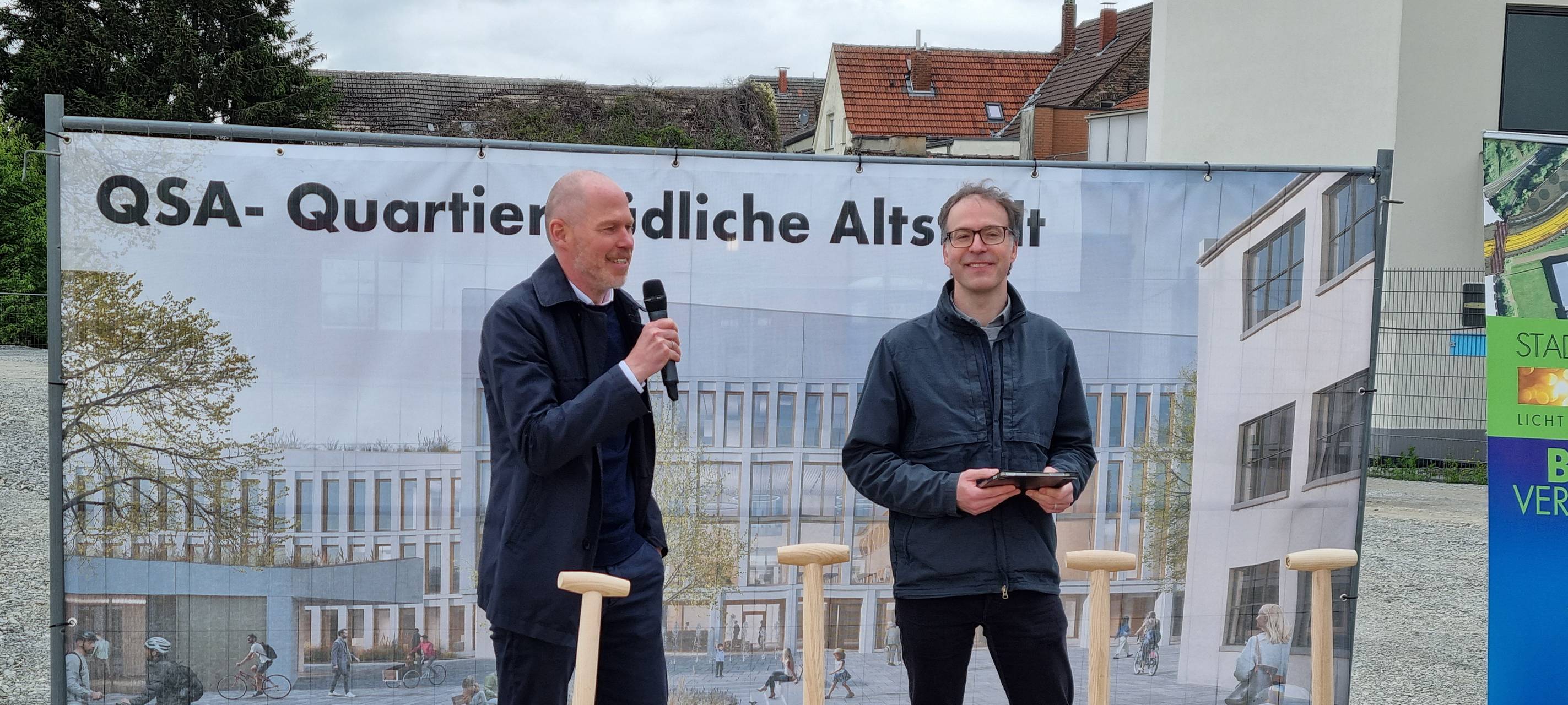 Spatenstich zum Stadthausneubau in Lippstadt.