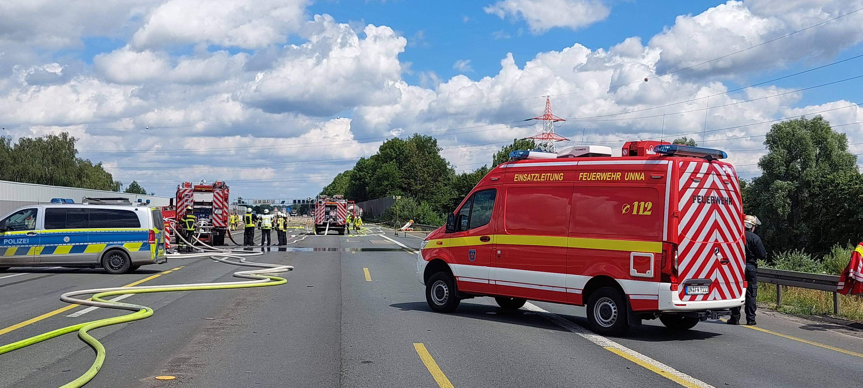Nach Gas-Austritt: A1 nahe des Kreises Soest wieder frei