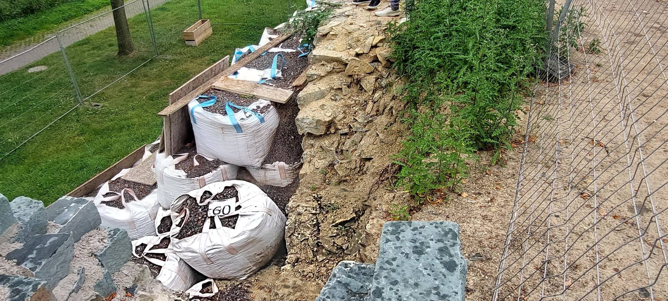 Die Baustelle am Wall in Soest.