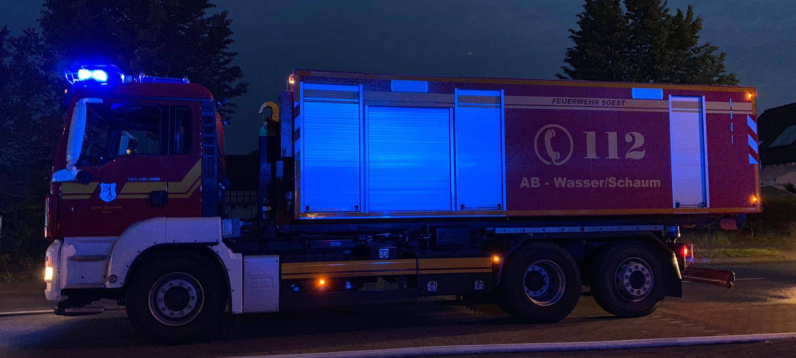 Dachstuhlbrand in Soest-Ampen