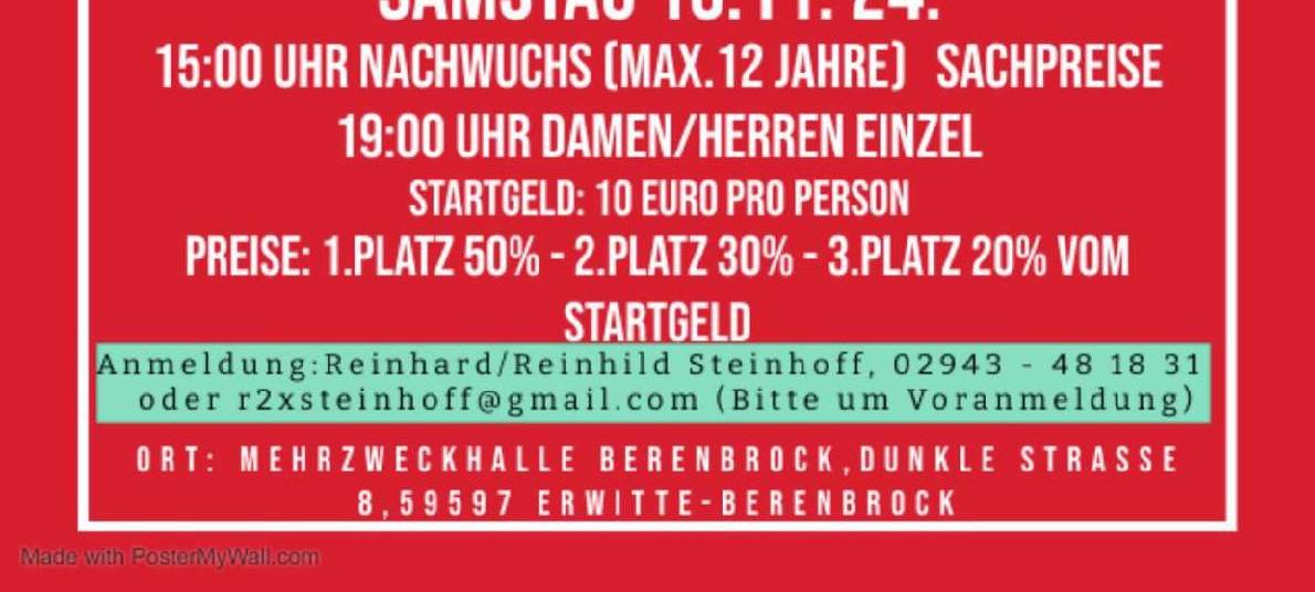 11. Berenbrocker E-Dartturnier