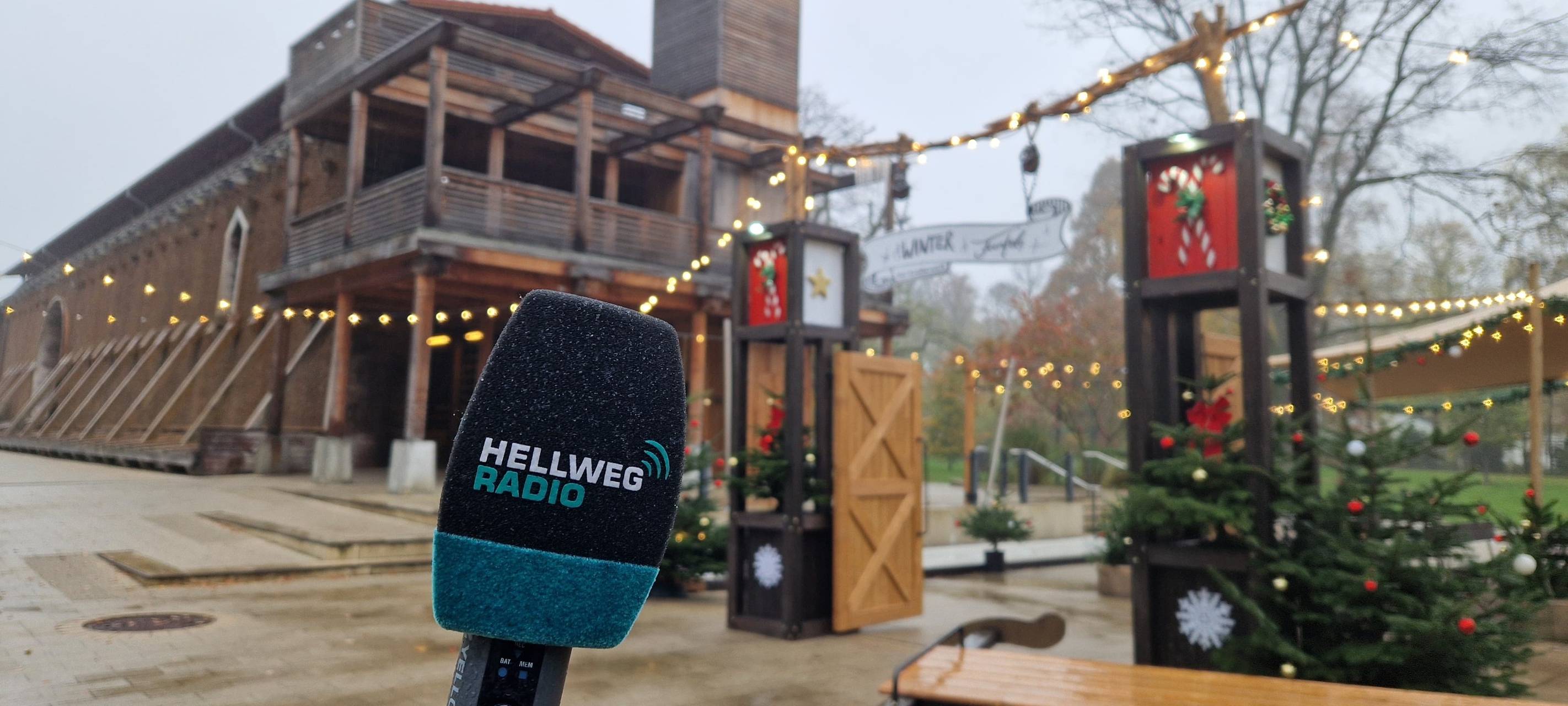 Aufbau des Weihnachtsmarktes in Bad Sassendorf.