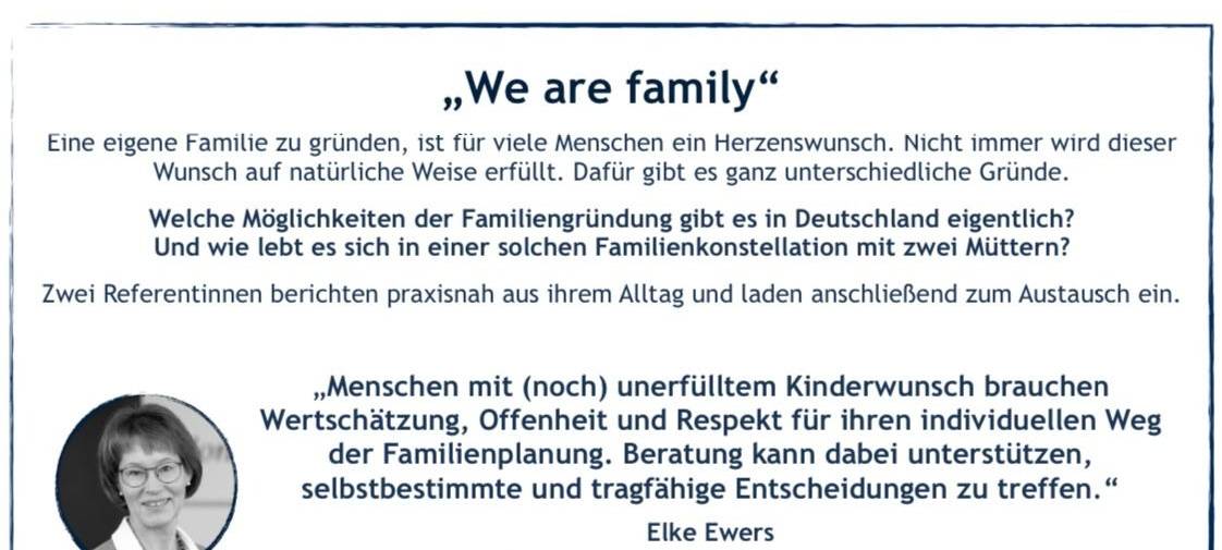 "We are family" Familiengründung auf anderen Wegen