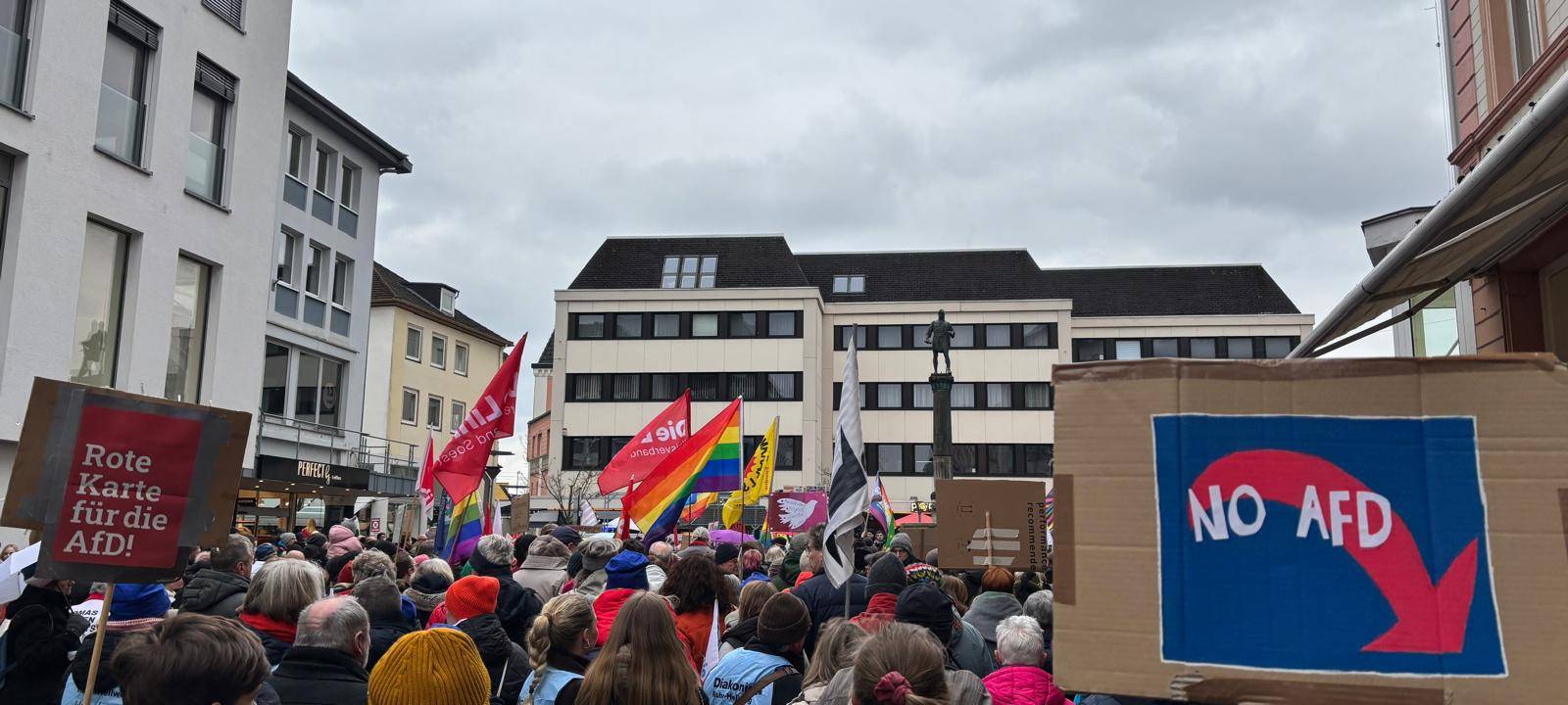 Demo gegen AfD Kundgebung in Lippstadt