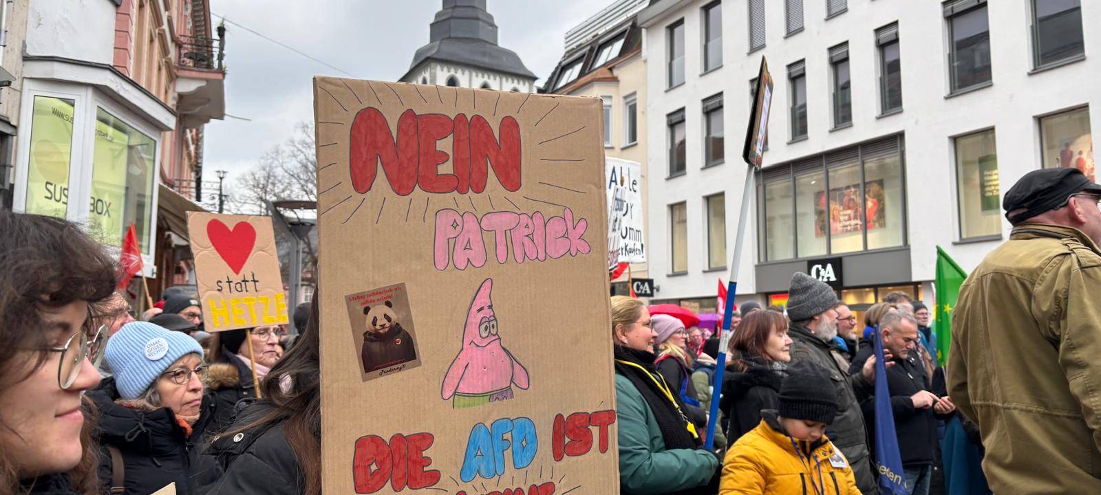 Demo gegen AfD Kundgebung in Lippstadt