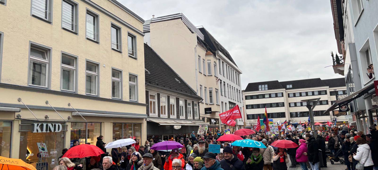 Demo gegen AfD Kundgebung in Lippstadt