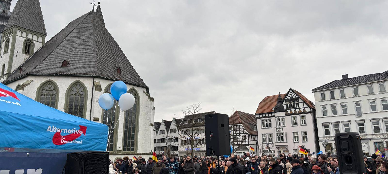 Demo gegen AfD Kundgebung in Lippstadt