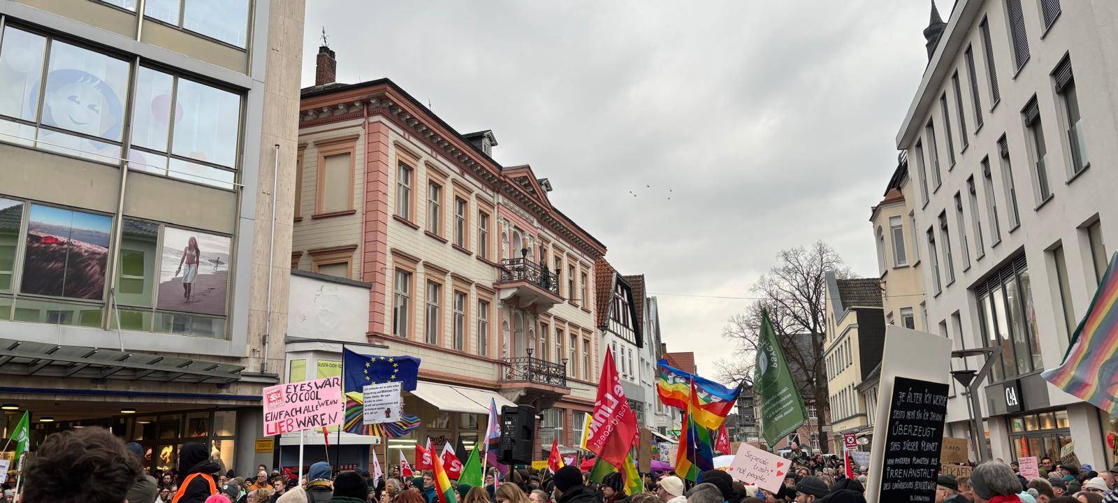 Demo gegen AfD Kundgebung in Lippstadt