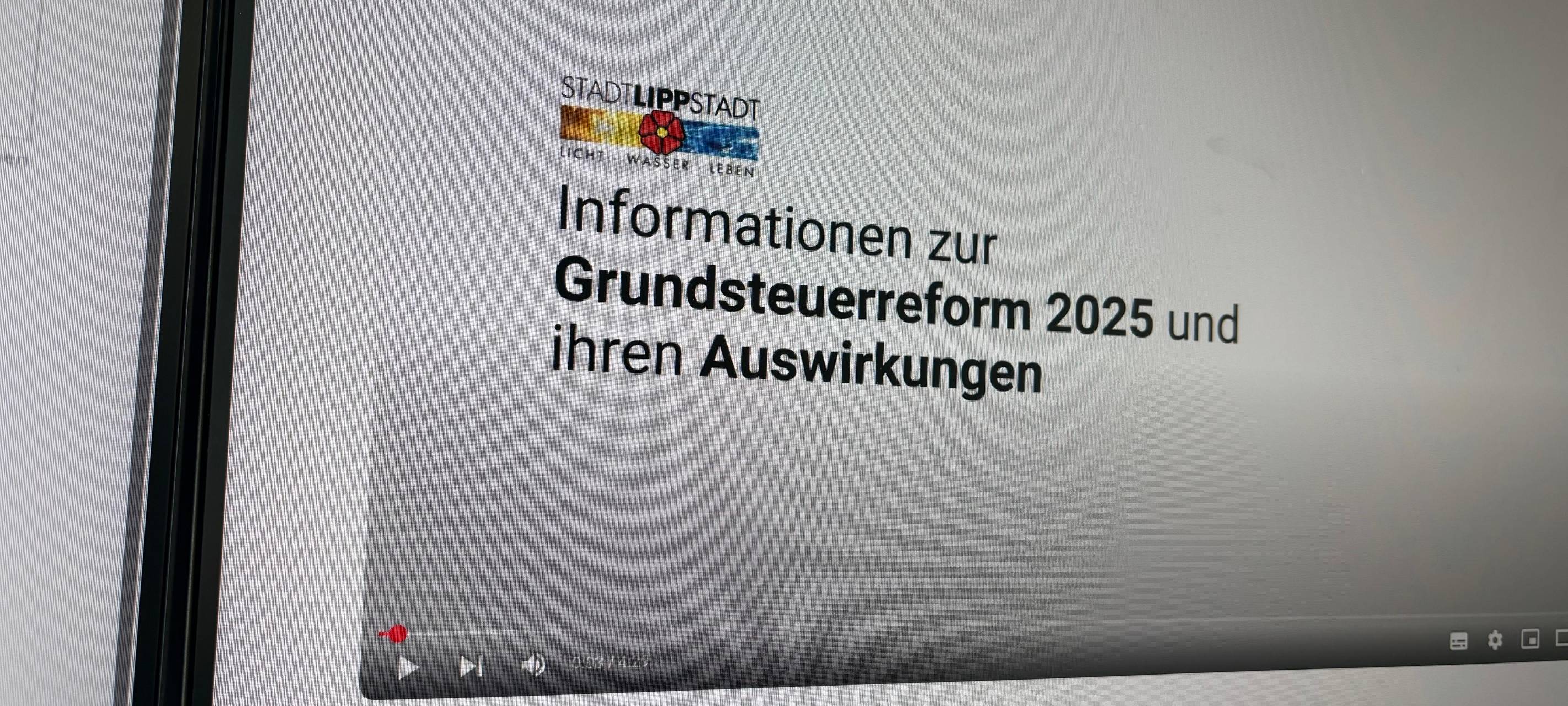 Erklärvideo für Grundsteuerreform in Lippstadt