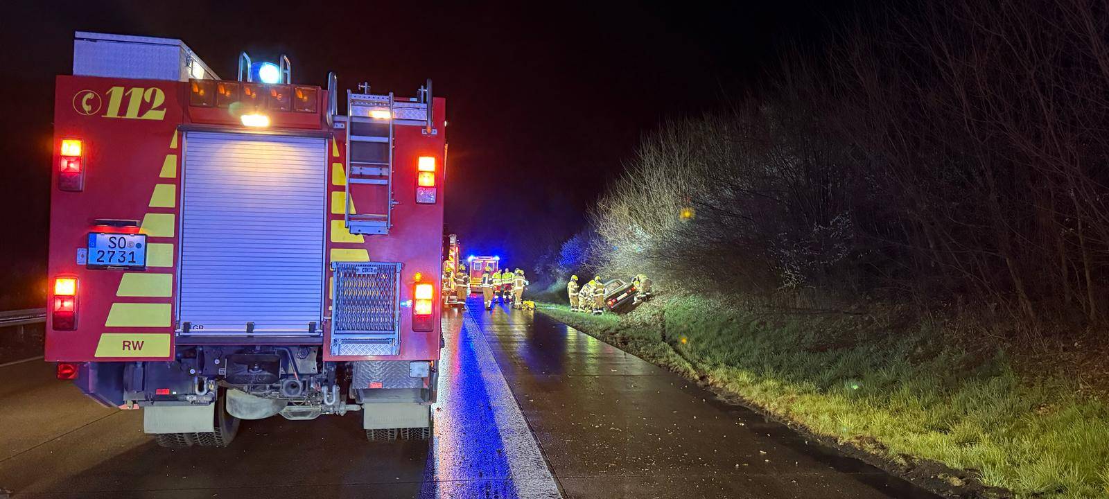 Chemikalien-Alarm auf der A44