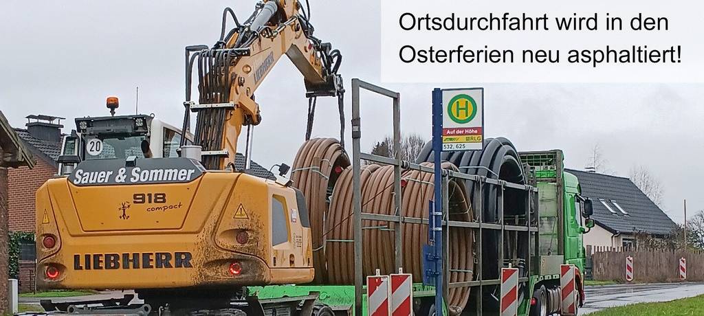Sperrung der Ortsdurchfahrt Einecke in Welver