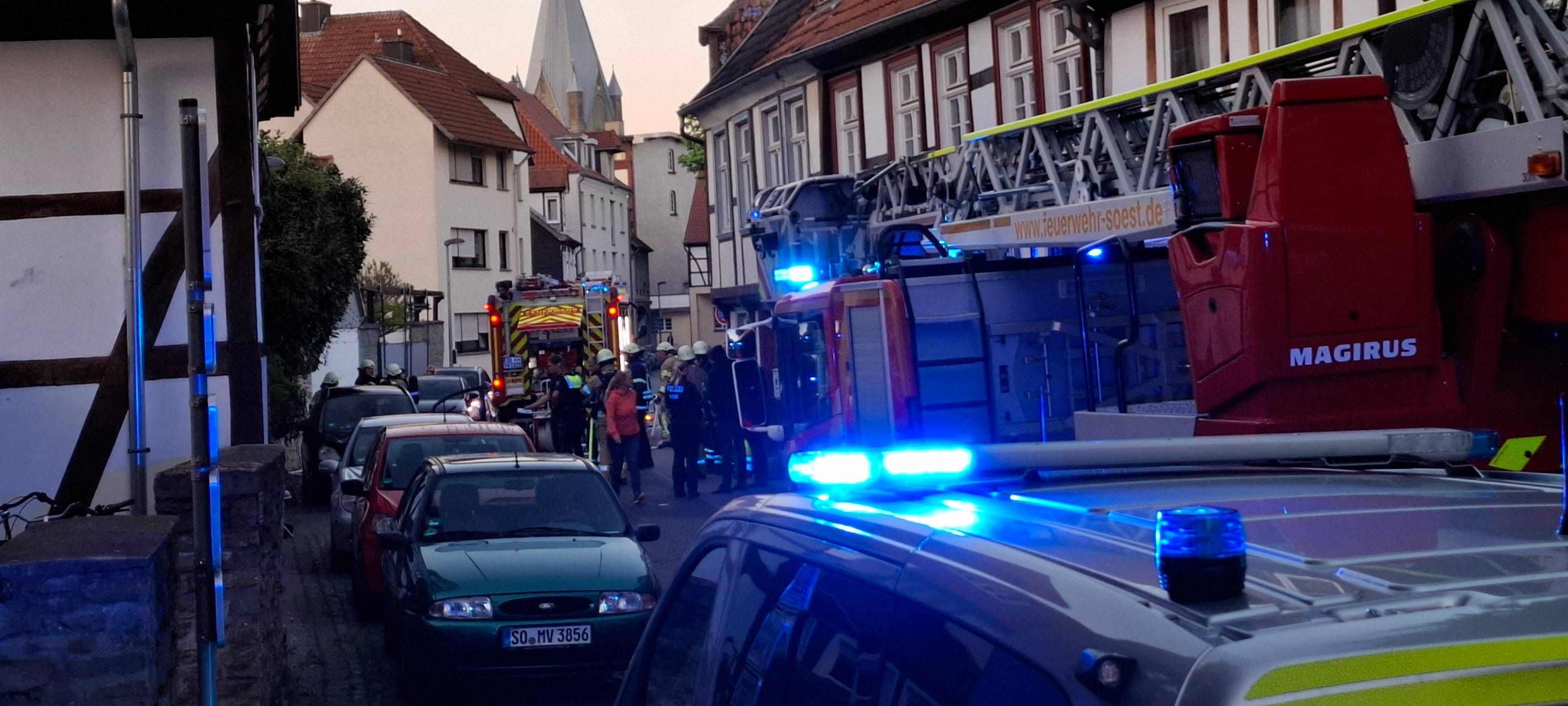 Auto brennt in Soest